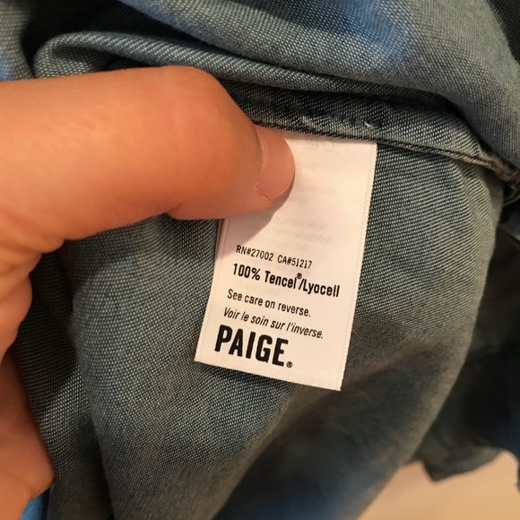 NWOT PAIGE Quianna Chambray Drawstring Waist Dress - Picture 5 of 6